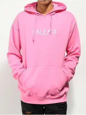 Salem7 Teddy Pink Hoodie Fleece Pullover Sweatshirt Jacket Bear Ears Size Medium